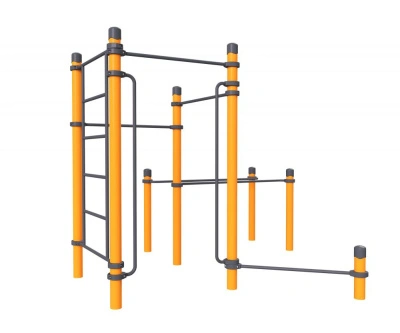 3 турника, параллельные брусья для колясочников, шведская стенка, перекладина для отжиманий и вертикальные поручни для ОВ «Титан»