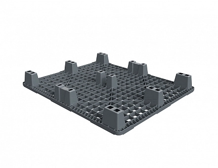 Легкий перфорированный пластиковый поддон 1200х1000 на ножках