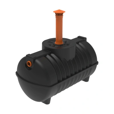 Емкость подземная Rostok G 1800 шахта с входом и выходом 110 