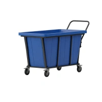 Ванна K 400 л синяя в тележке с 1 ручкой