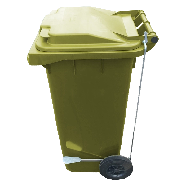 Мусорный контейнер 120л. на 2 колесах с педалью арт. 23.C21