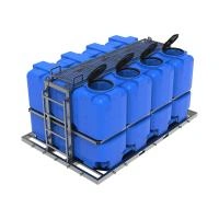 Кассета ST 10000 л (5х2000) с откидной крышкой с лестницей и площадкой синяя