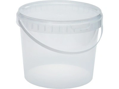 Ведро 2,3л. круглое, с прозрачной крышкой, арт. ВП 2,3 прозр, код: 28119