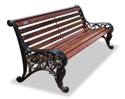 Скамейка чугунная «Парковая тишь» 2,0 м (2 опоры)