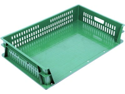 Ящик перфорированный 740×465×145, арт.: 404-11, объём 39, зелёный, код: 21866