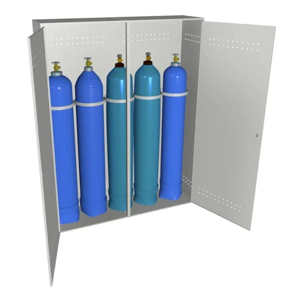 Шкаф под пять баллонов 2000x1650x500 мм Светло-серый