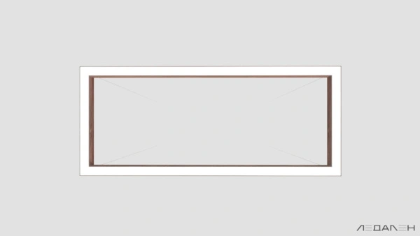 WOOD RETTANGOLO 6000K 84W Американский орех, корпус 