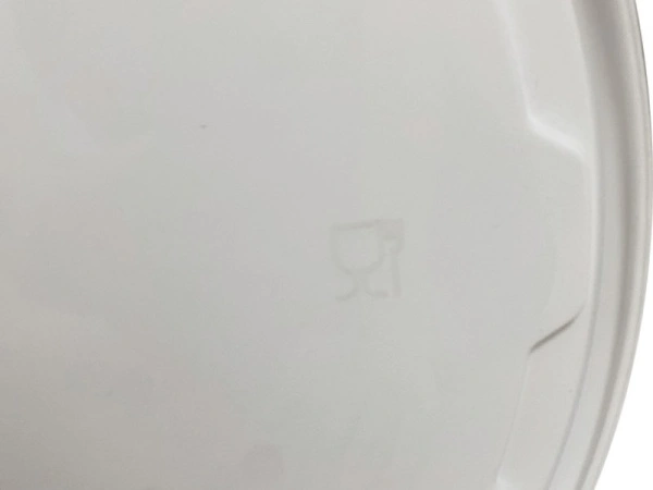 Ведро 21,3л круглое с металлической ручкой с белой крышкой, код: 36214