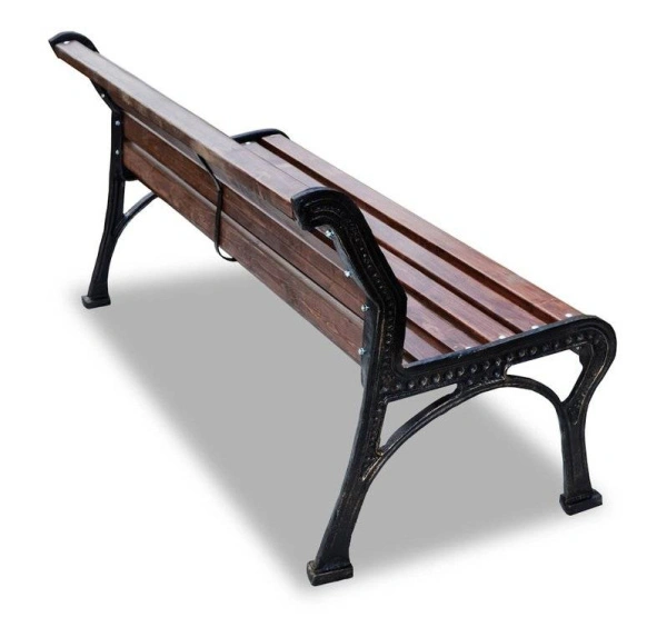Скамейка чугунная «Ретро стиль» без подлокотников 2,0 м (2 опоры)