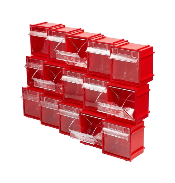 Короб откидной Стелла-техник Single-102 красный, прозрачный