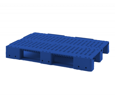 Усиленный перфорированный поддон на трёх полозьях 1200x800x150 с бортиком 