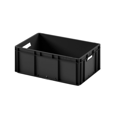 Евроконтейнер ЕС-6422.1 со сплошным дном и открытыми ручками, 600х400х220 мм 